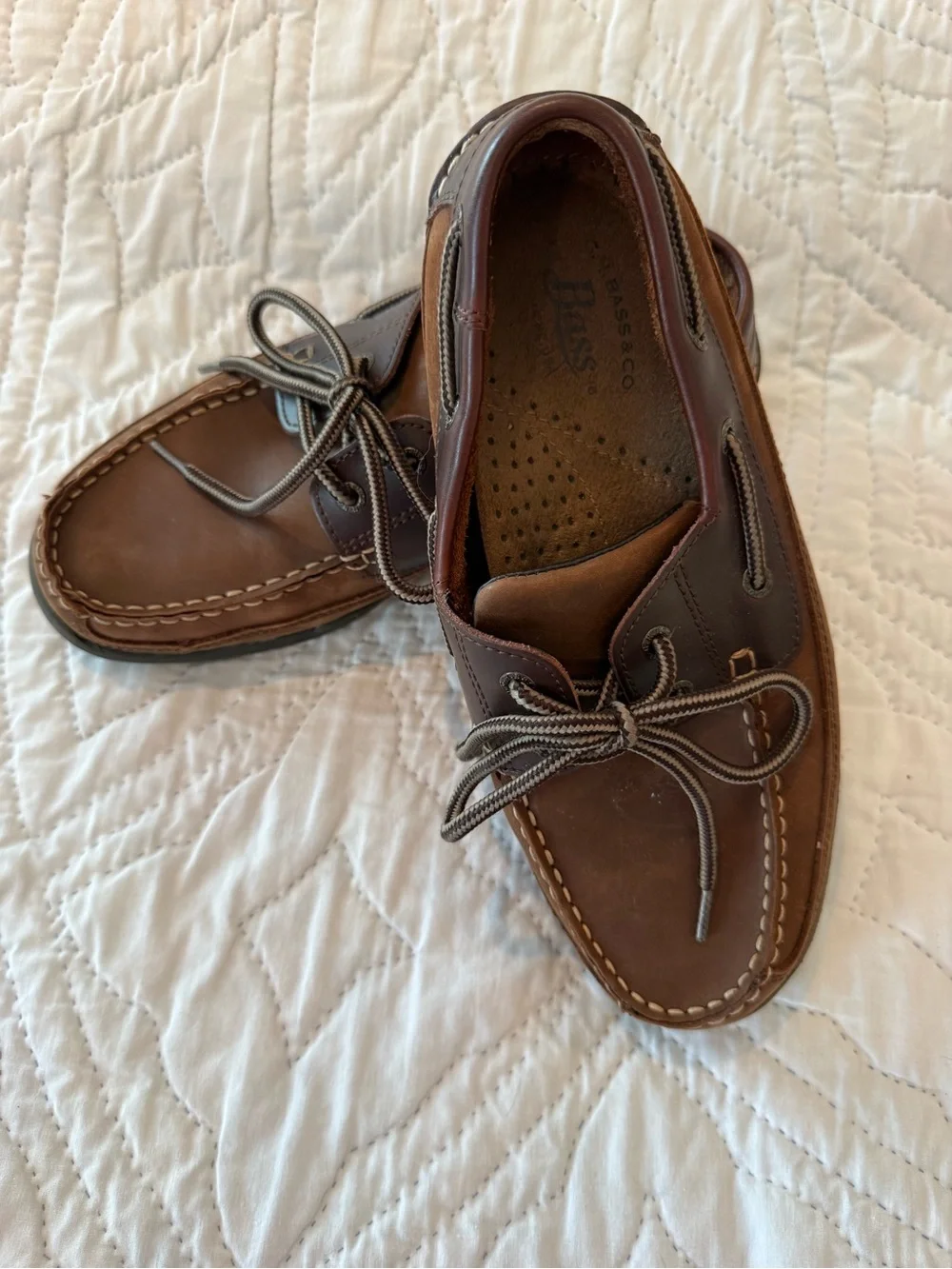 G.H. Bass & Co. Brown  Moc Toe Boat Shoes